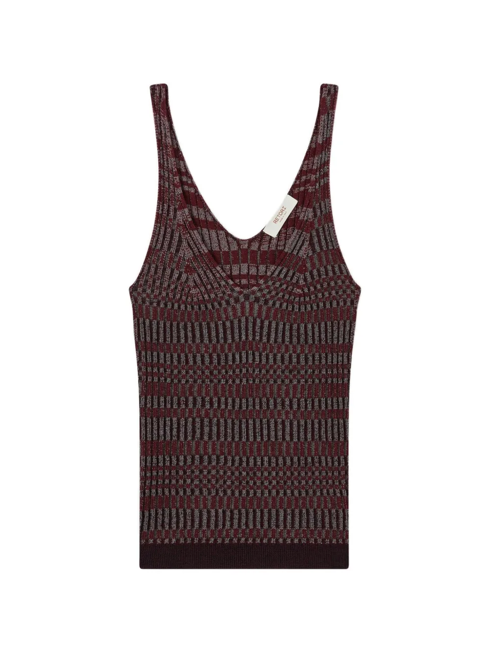RETORI jacquard tank top - Rosso