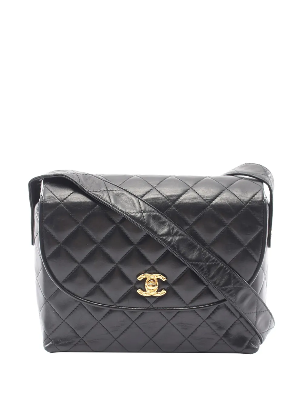 CHANEL Pre-Owned 1991-1994 CC Quilted Lambskin Single Flap crossbody bag - Nero