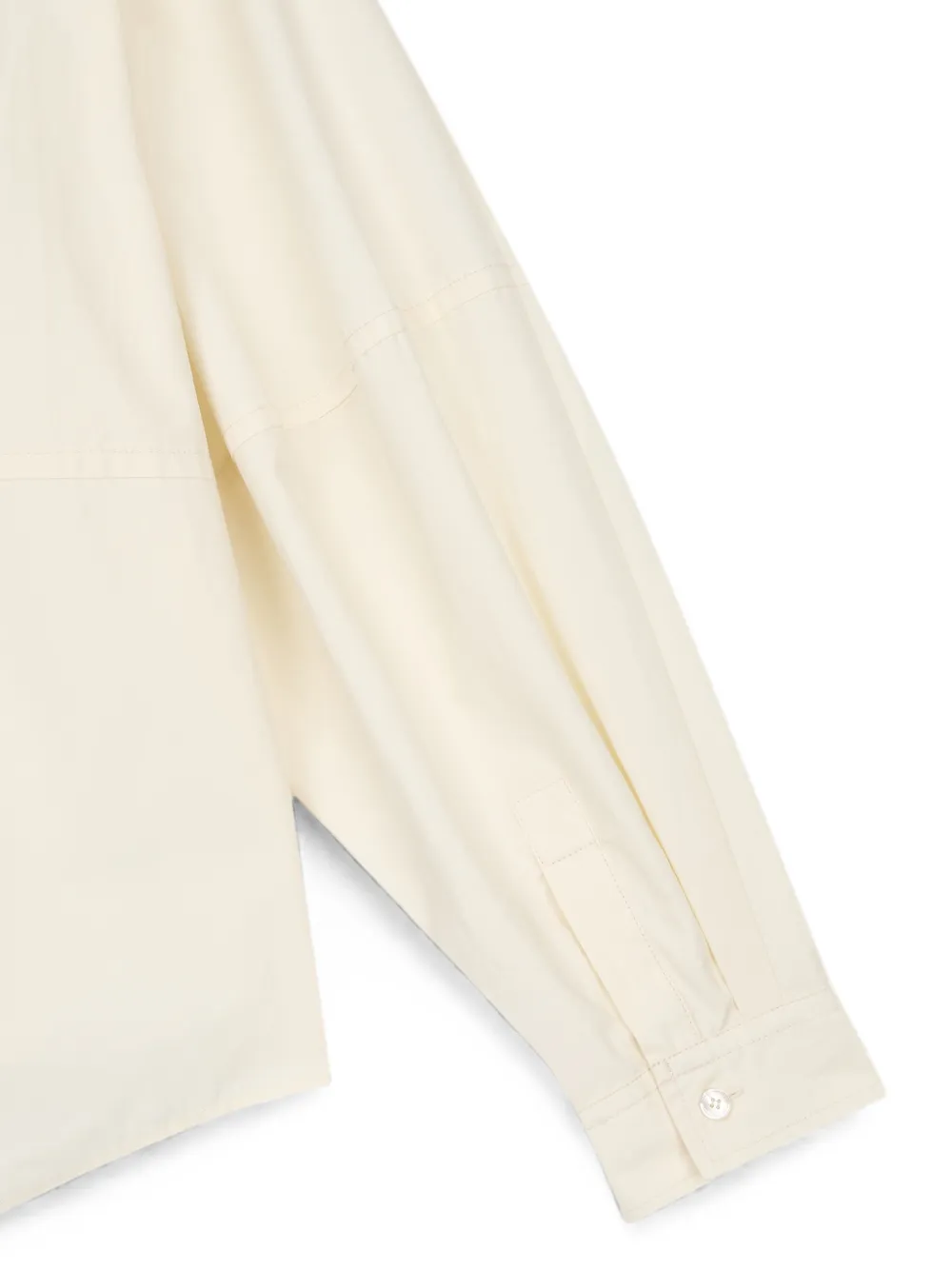 TOMBOY Button-down blouse met raglan mouwen en katoenen print Beige