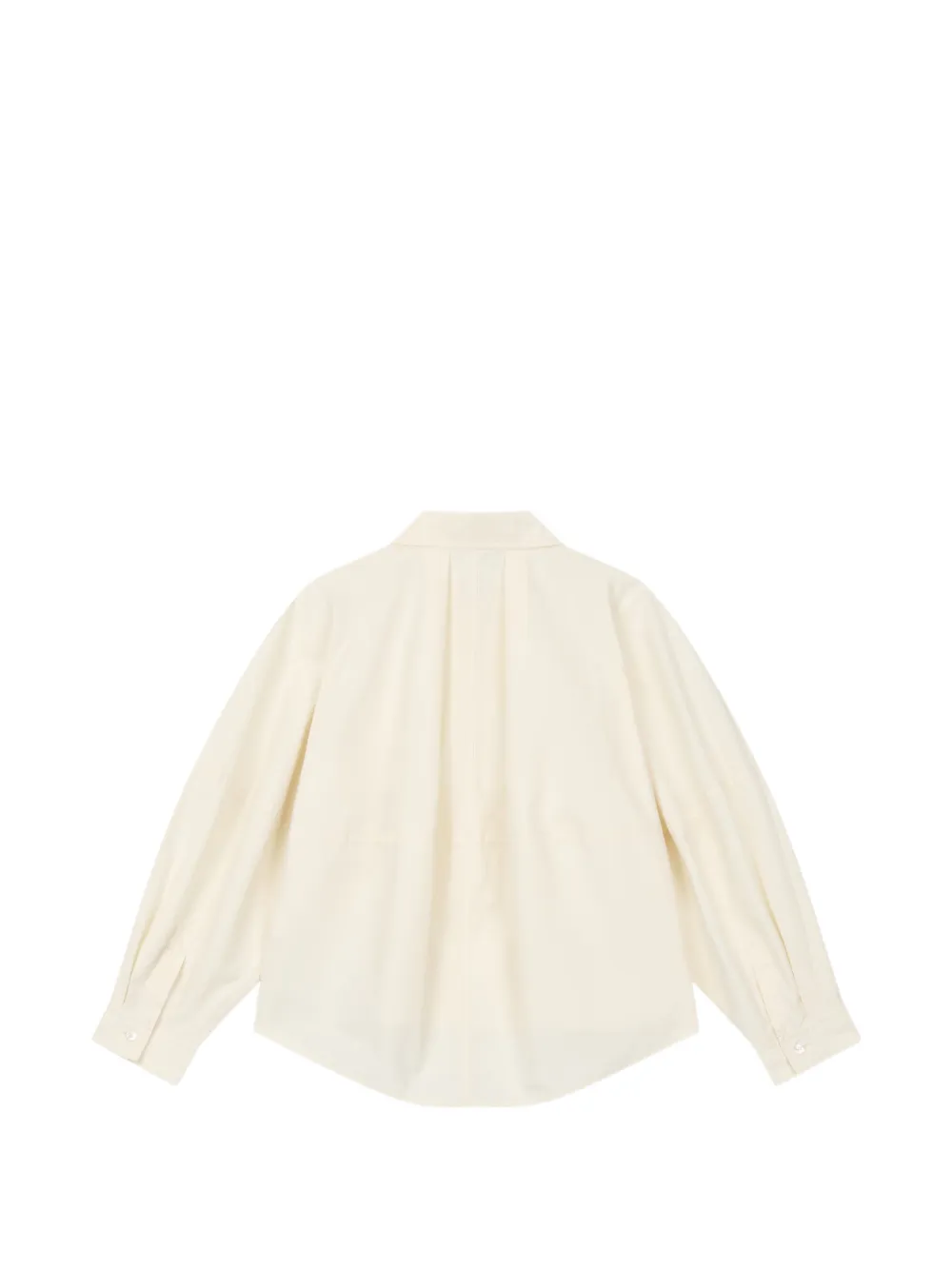 TOMBOY Button-down blouse met raglan mouwen en katoenen print Beige