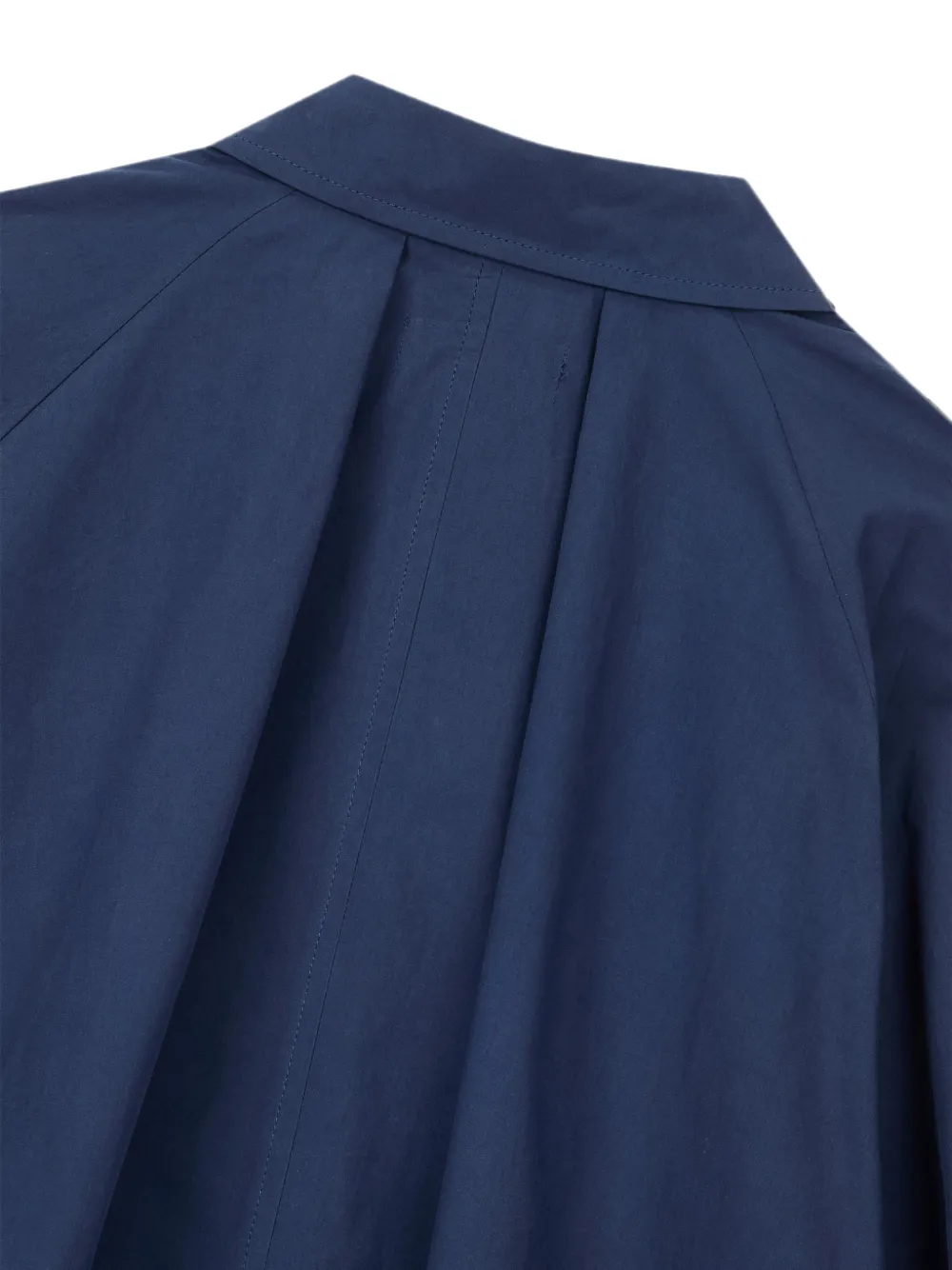 TOMBOY Button-down blouse met raglan mouwen en katoenen print Blauw
