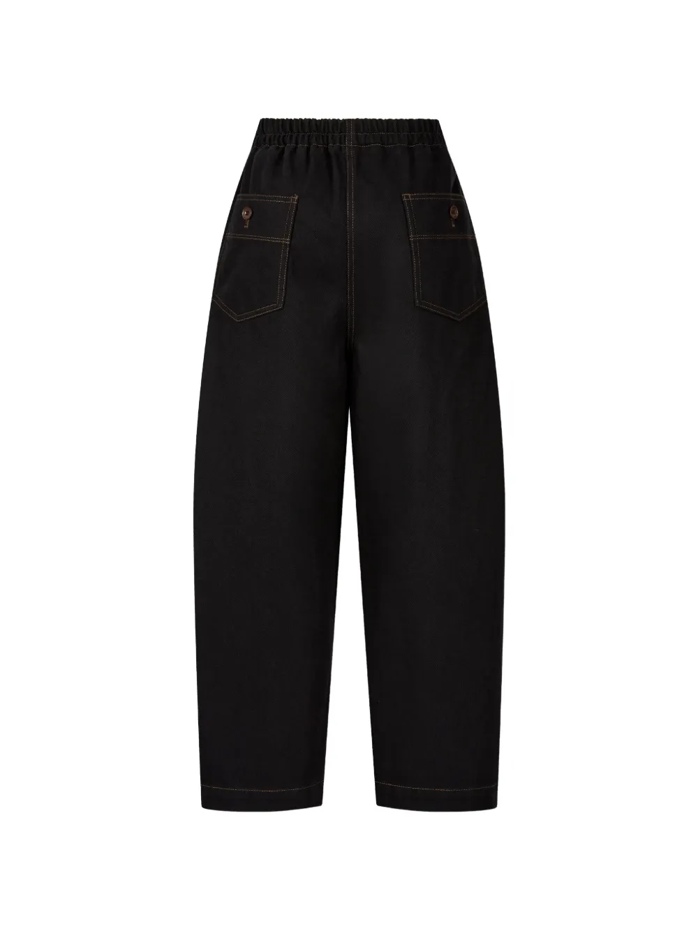 TOMBOY Katoenen broek met contrasterende stiksels Zwart