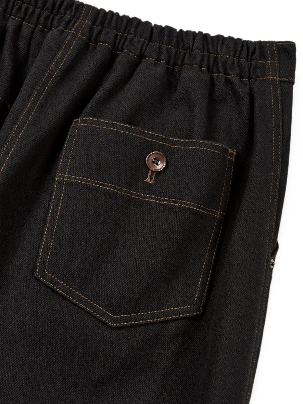TOMBOY Katoenen broek met contrasterende stiksels Zwart