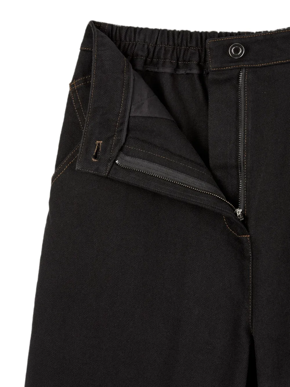 TOMBOY Katoenen broek met contrasterende stiksels Zwart