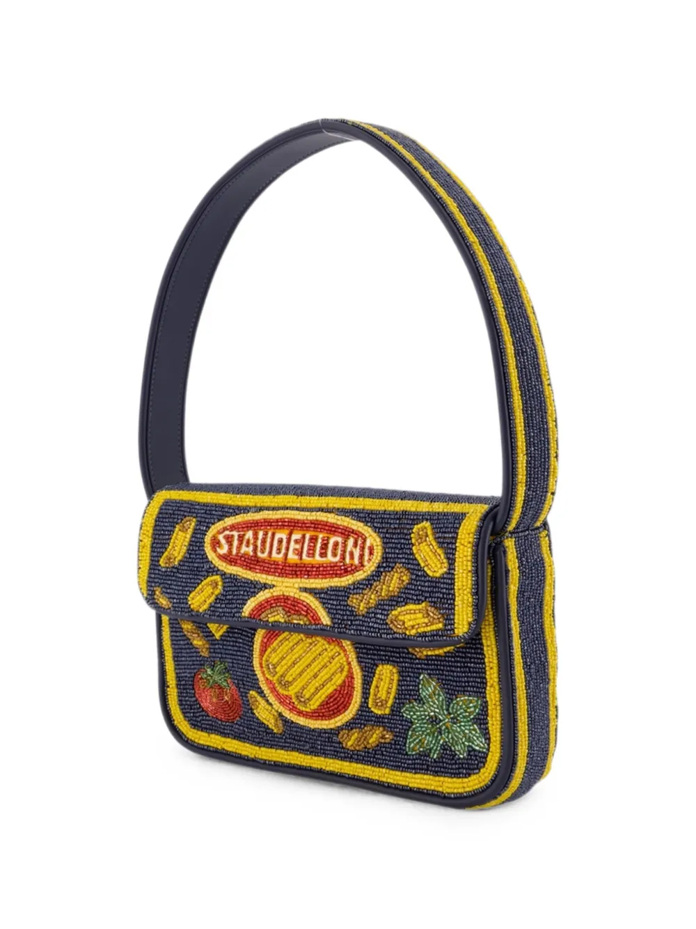 STAUD Tommy schoudertas met kralen Blauw