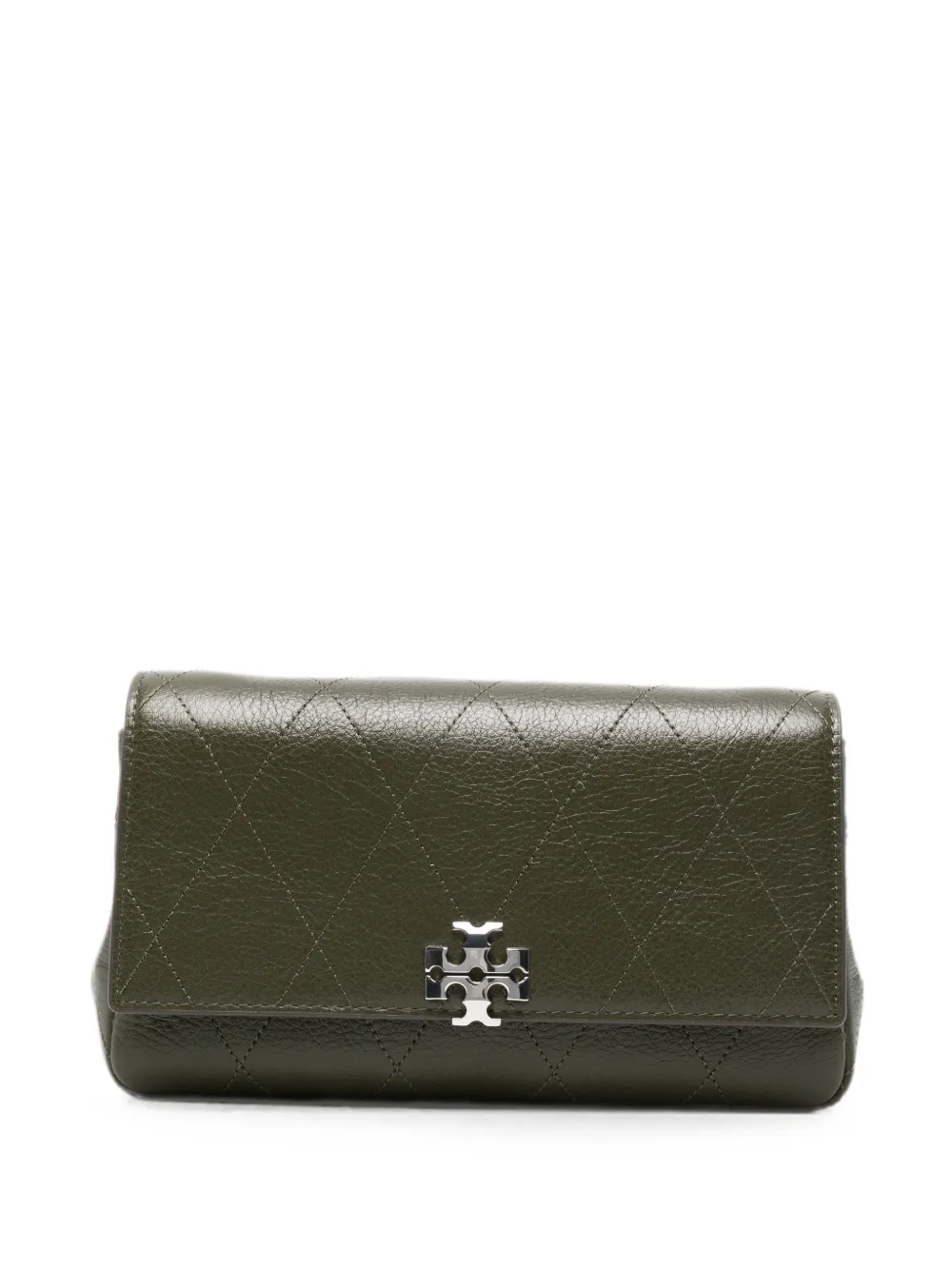 Tory Burch Charlie quilted clutch bag - Verde