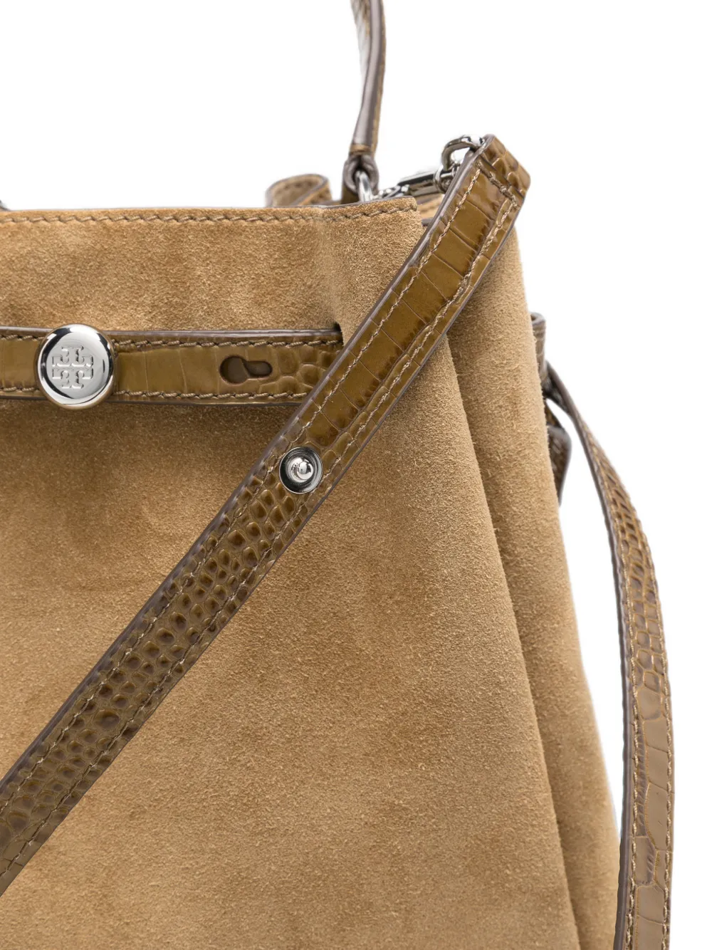 Tory Burch Romy suède bucket-tas Beige