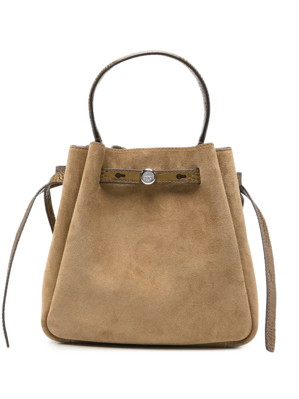 Tory Burch Romy suede bucket bag - Nude