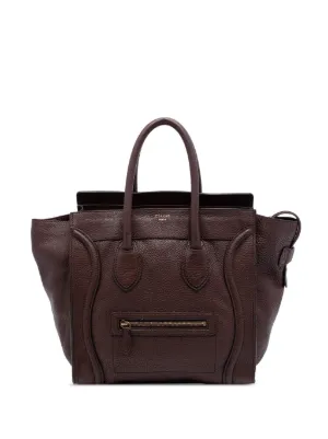 Celine Pre-Owned Luggage Bag Smooth Leather Micro Tote Bag