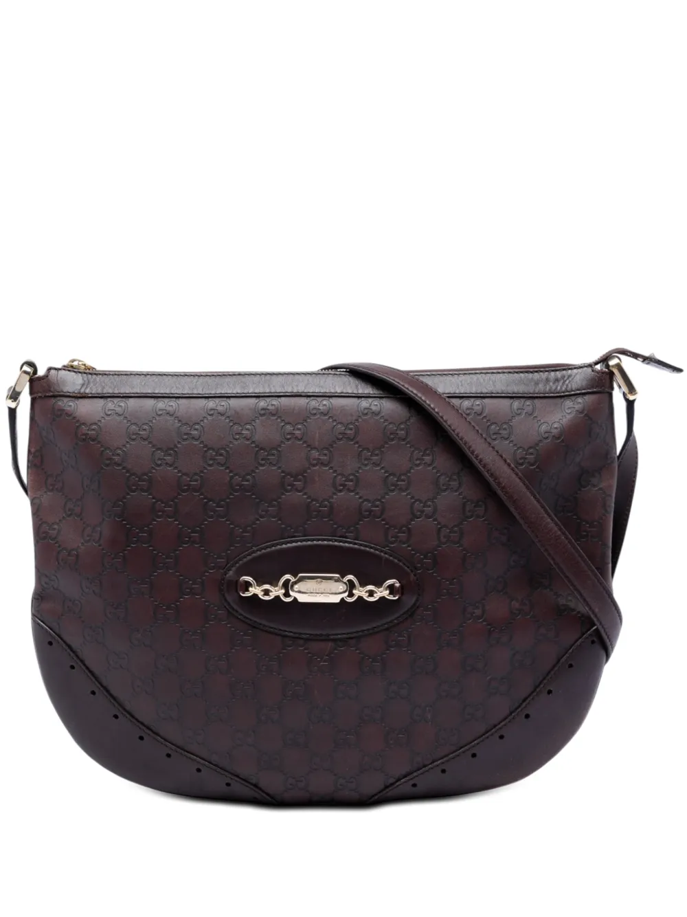 Gucci Pre-Owned 2000-2015 Guccissima Punch crossbody bag - Marrone