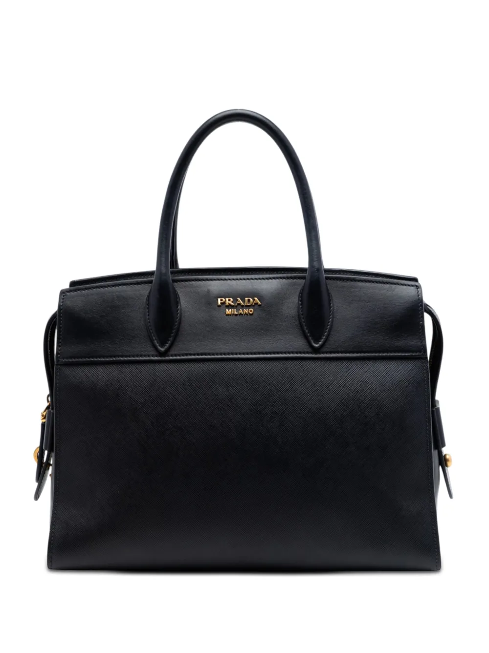 Prada Pre-Owned 2013-2026 Saffiano and City Calf Esplanade satchel - Nero