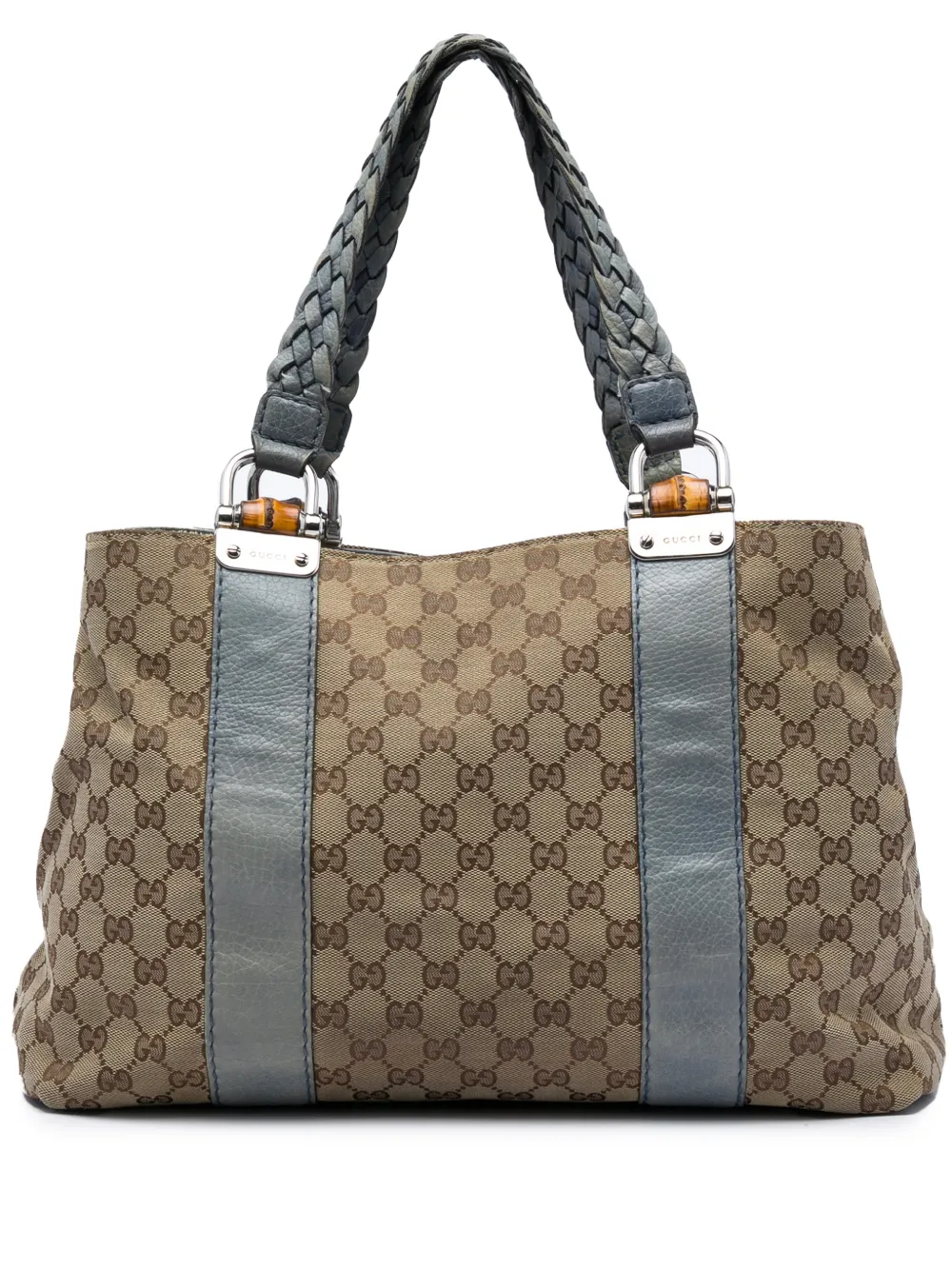 Gucci Pre-Owned 2016-2026 Medium GG Canvas Bamboo Libeccio tote bag - Toni neutri
