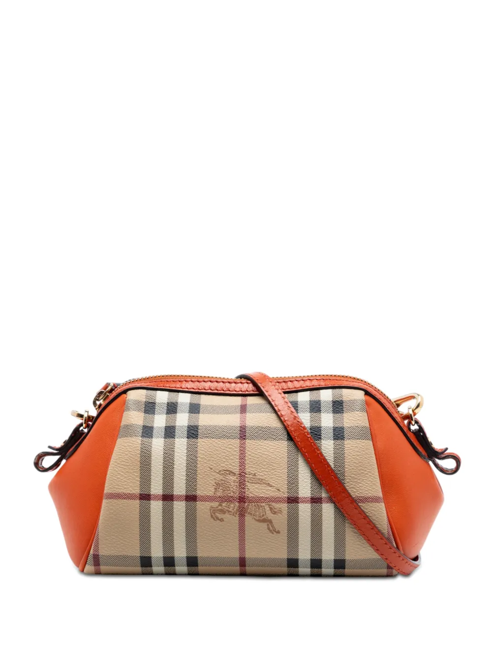 Burberry Pre-Owned 2010-2017 Mini Haymarket Check Coated Canvas Blaze crossbody bag - Arancione