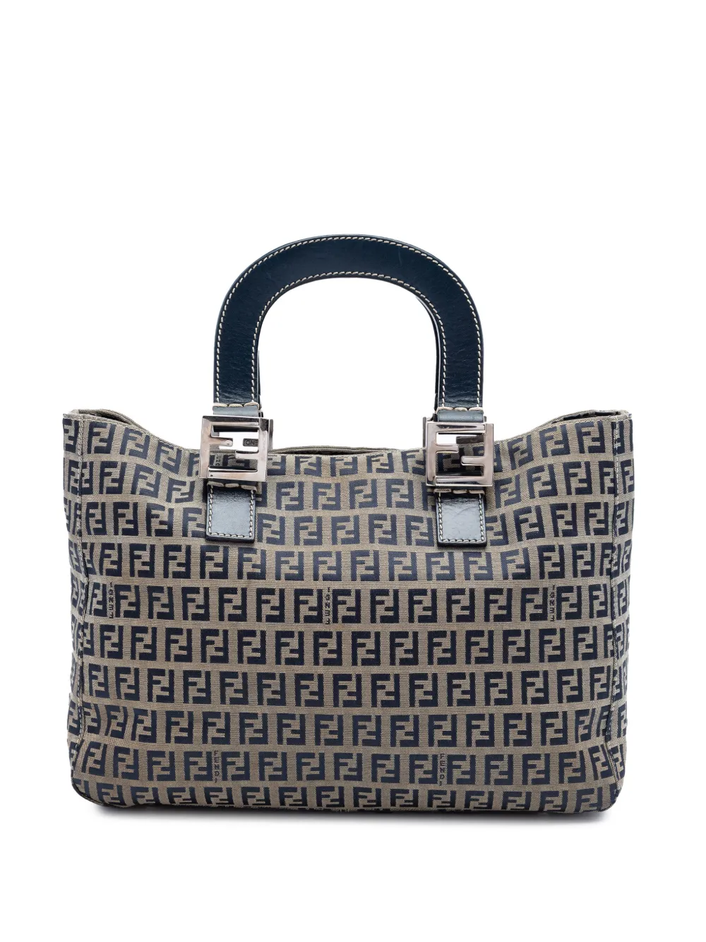 Fendi Pre-Owned 2000-2010 Small Zucchino Canvas Twins tote bag - Grigio
