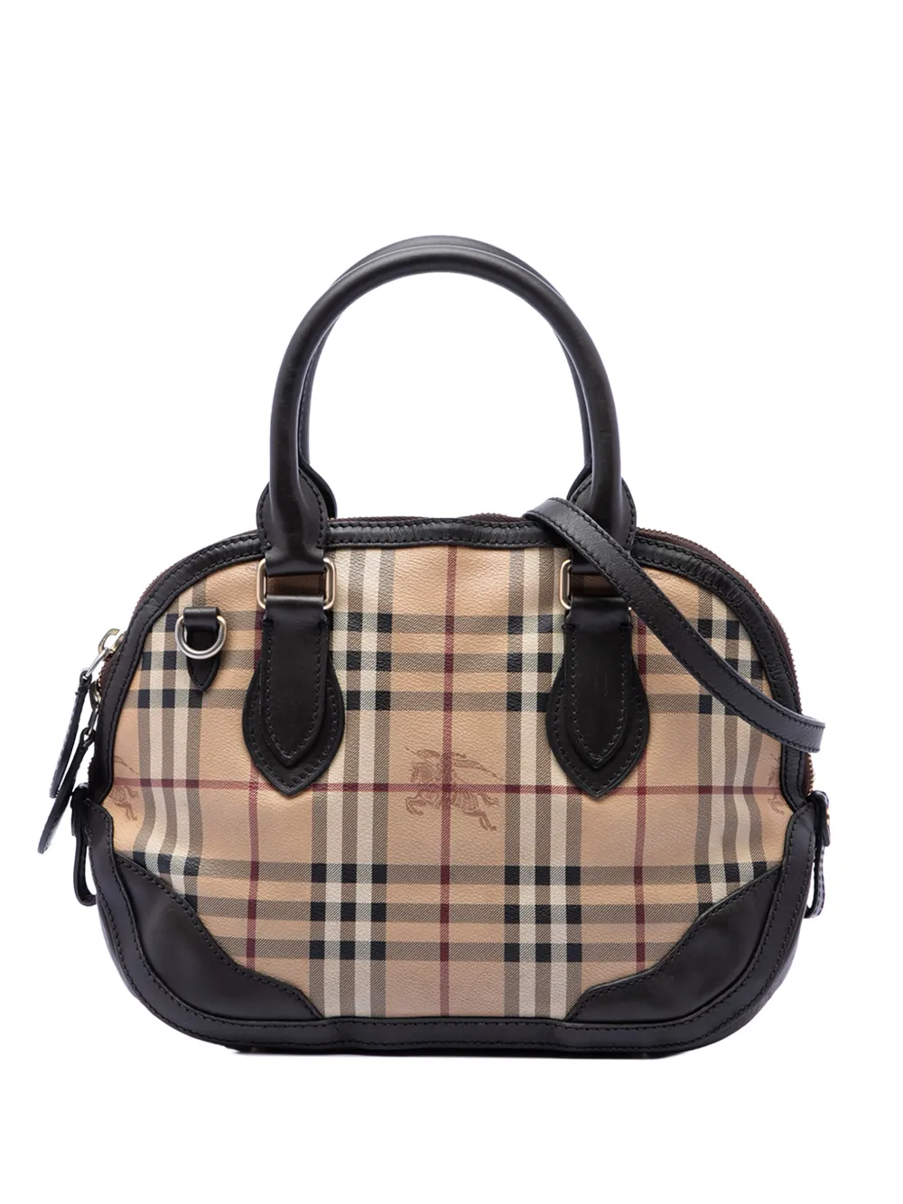 Burberry Pre-Owned 2000-2017 Small Haymarket Check Coated Canvas Orchard Bowling Bag satchel - Toni neutri