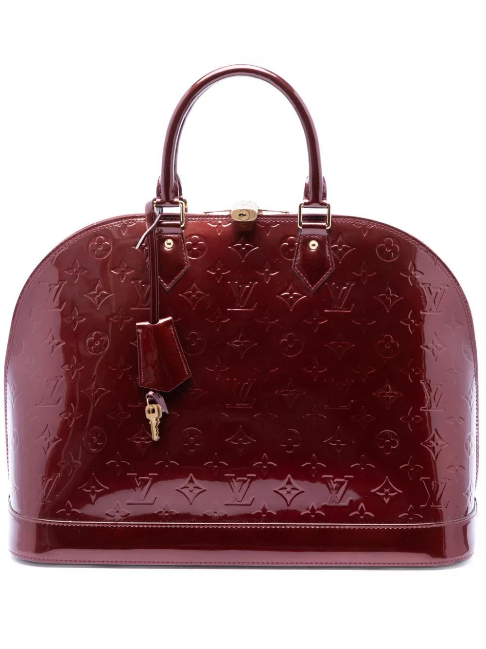 Louis Vuitton Pre-Owned 2010 Monogram Vernis Alma GM handbag - Rosso