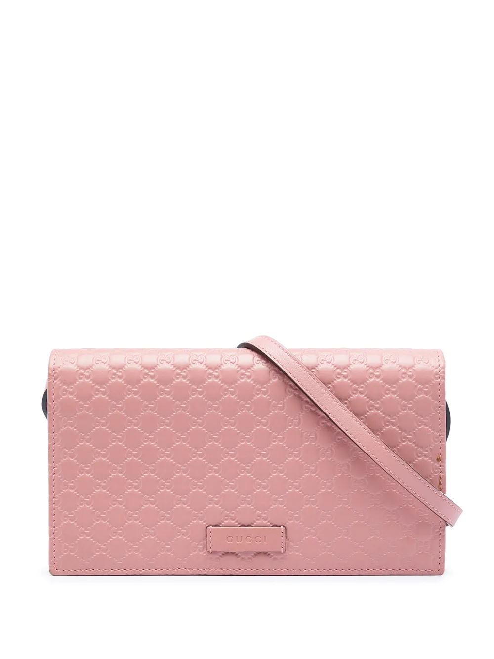 Gucci Pre-Owned 2000-2015 Microguccissima Wallet on Strap crossbody bag - Rosa