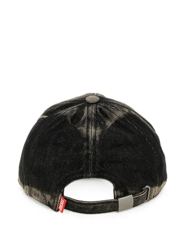 Diesel logo-detail Destroyed Denim Baseball Cap | Black | FARFETCH