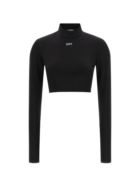 Off-White Off Stamp cropped long-sleeve top