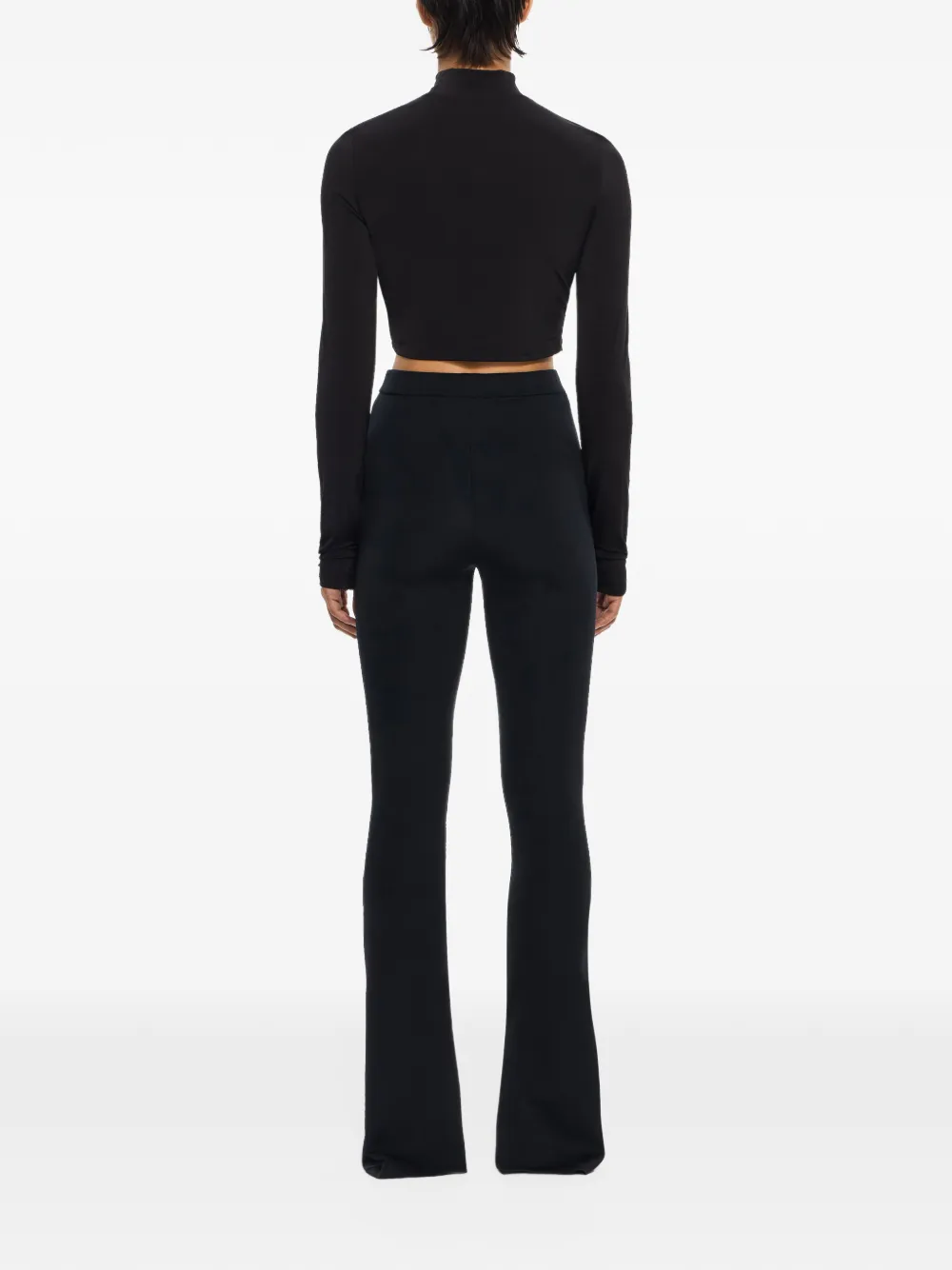 Off-White Off Stamp cropped top met lange mouwen Zwart