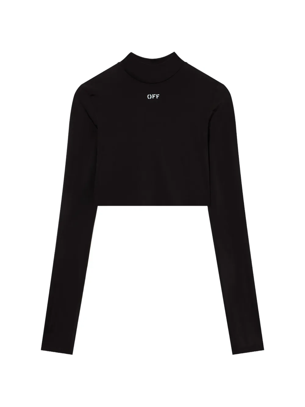 Off-White Off Stamp cropped long-sleeve top - Nero