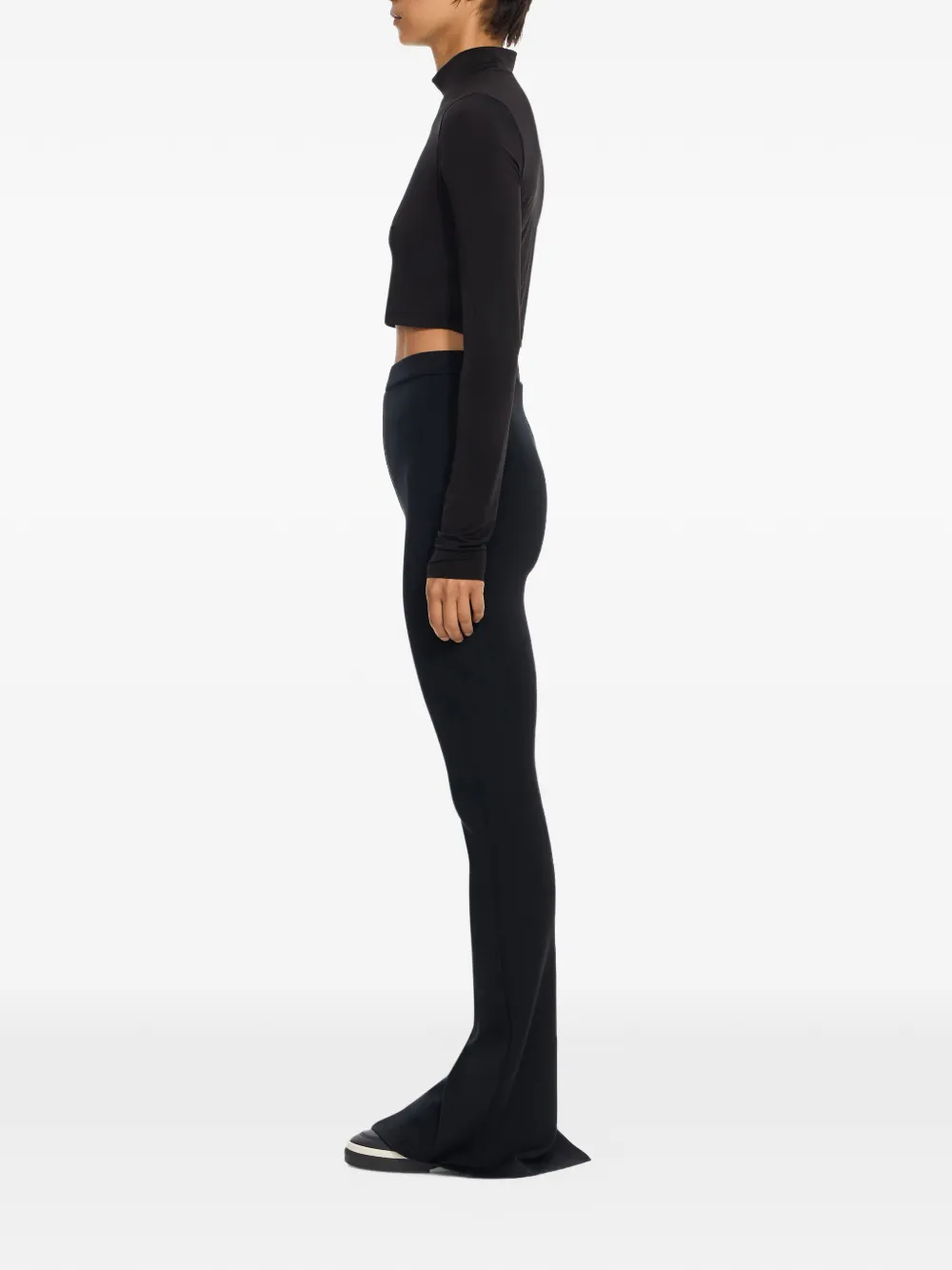 Off-White Off Stamp cropped top met lange mouwen Zwart