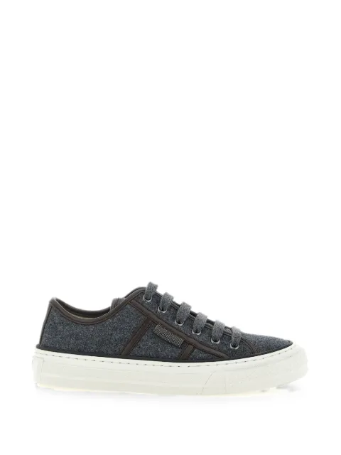 Brunello Cucinelli Shiny Tab wool sneakers