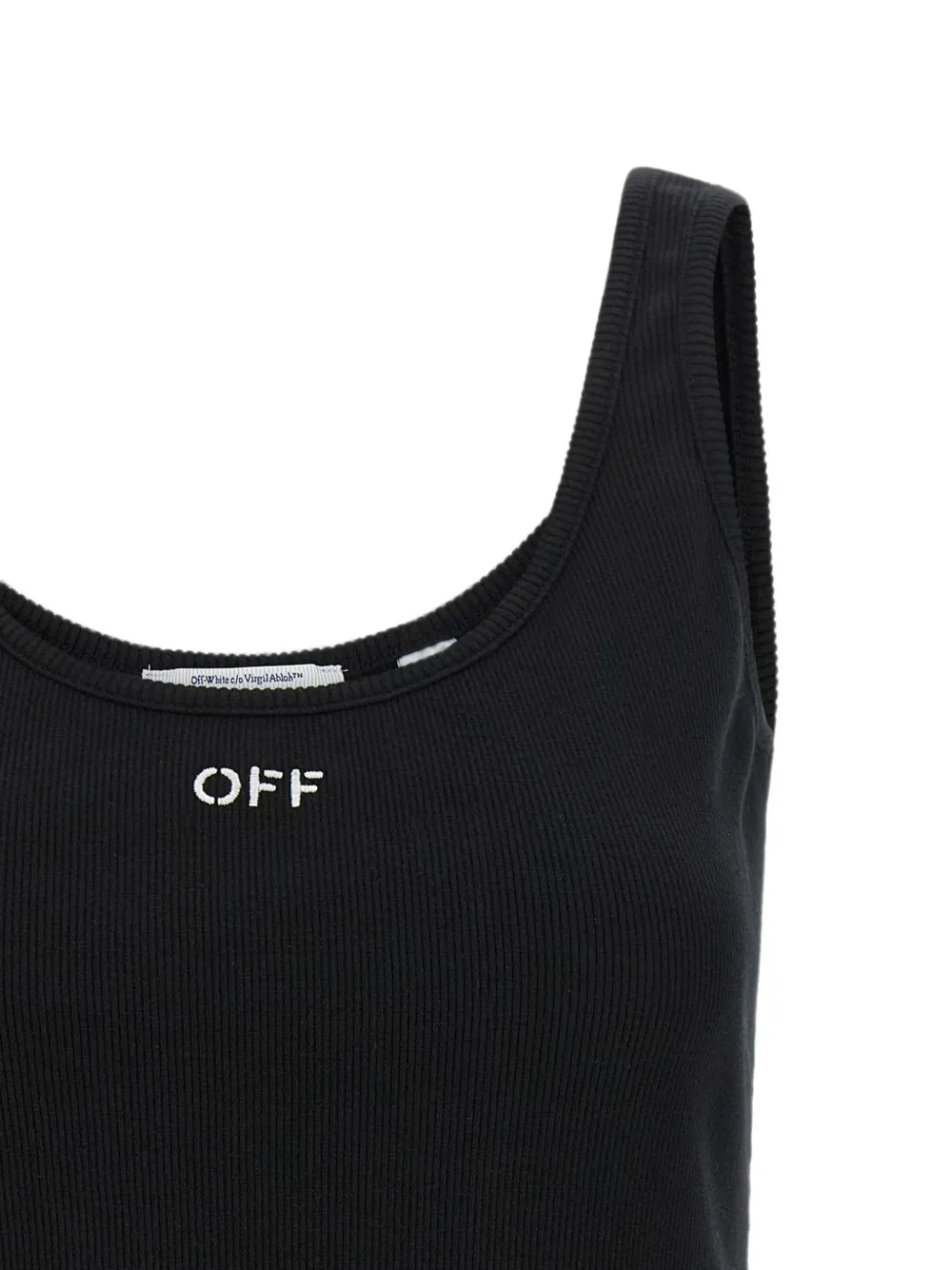 Off-White Off Stamp tanktop met geborduurd logo Zwart