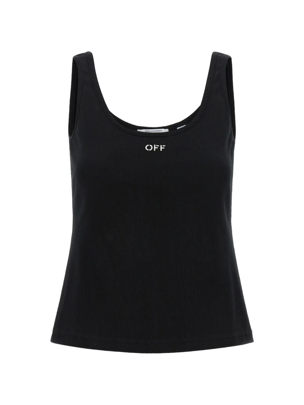 Off-White Off Stamp logo-embroidered tank top - Nero