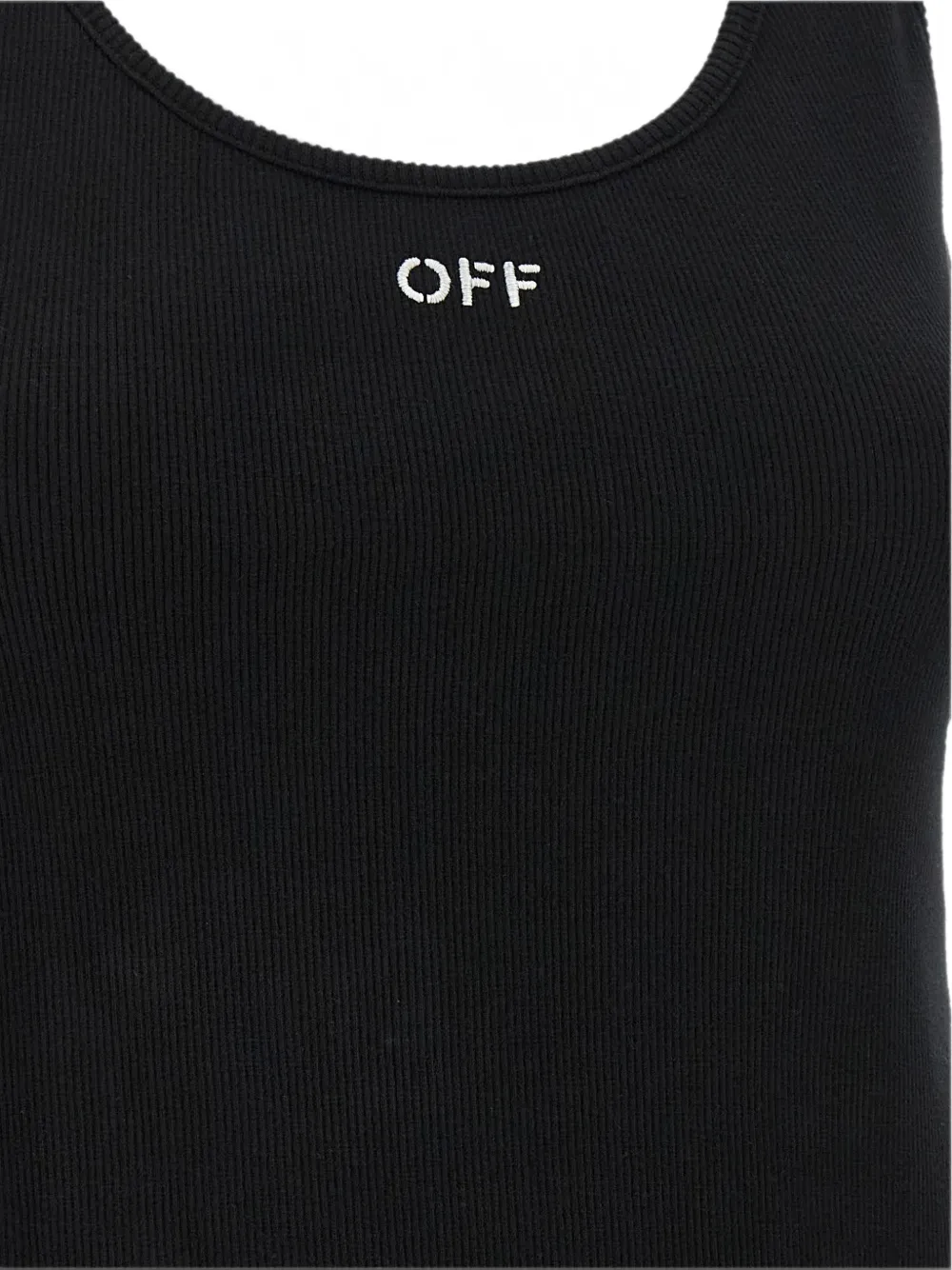 Off-White Off Stamp tanktop met geborduurd logo Zwart