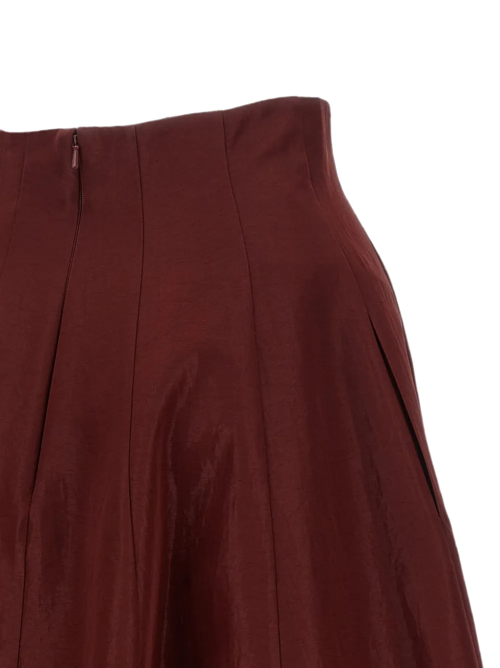 Alberta Ferretti Midi-rok met A-lijn en vlak Rood