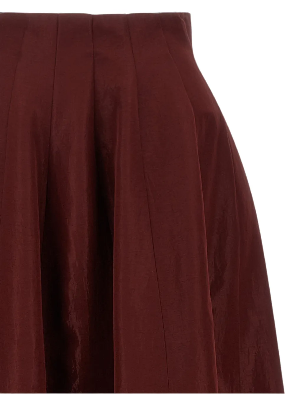 Alberta Ferretti Midi-rok met A-lijn en vlak Rood