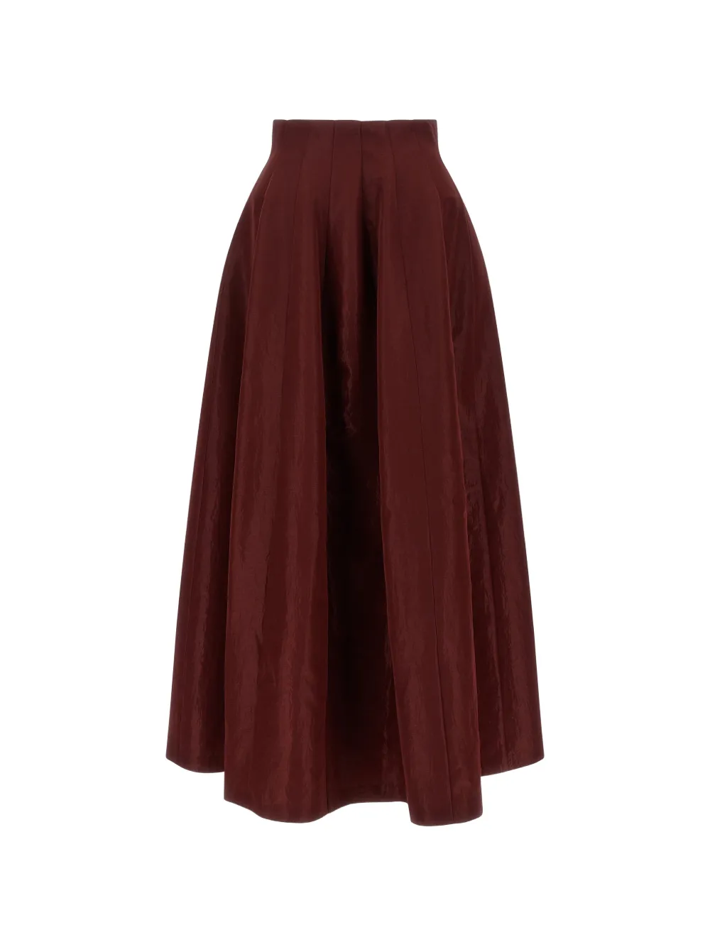 Alberta Ferretti panel-construction A-line midi skirt - Rosso