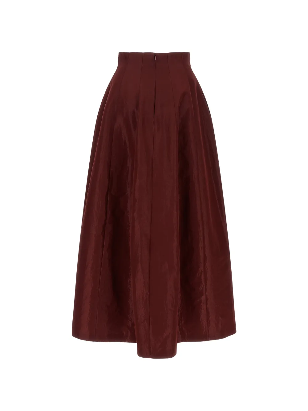 Alberta Ferretti Midi-rok met A-lijn en vlak Rood