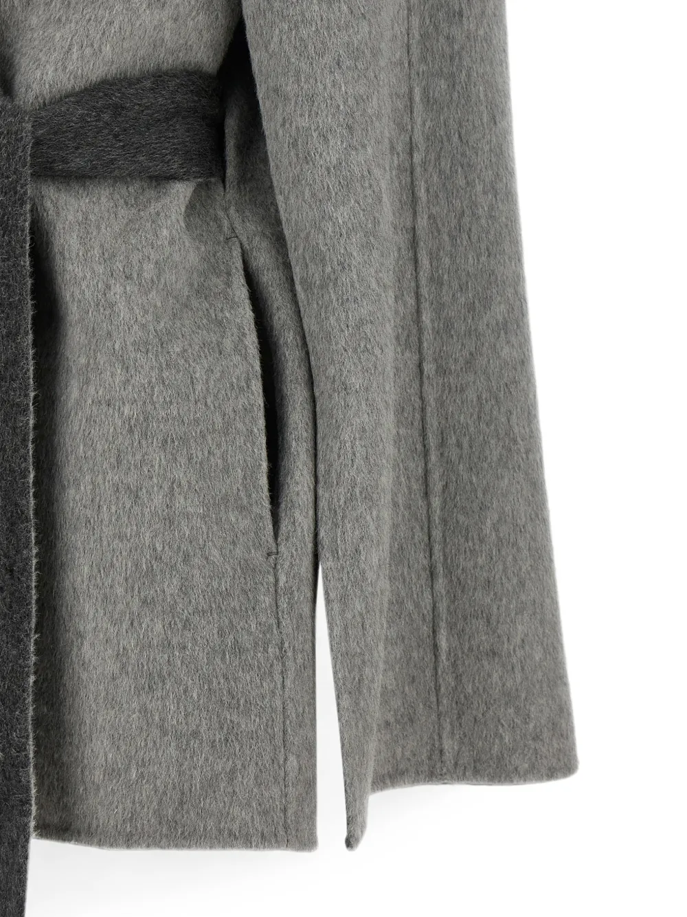 Alberta Ferretti Jas met capemouwen en ceintuur Grijs