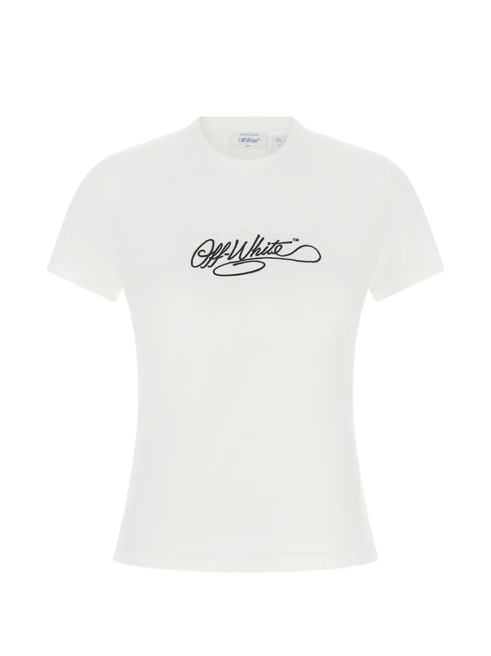 Off-White logo-embroidered T-shirt - Weiß