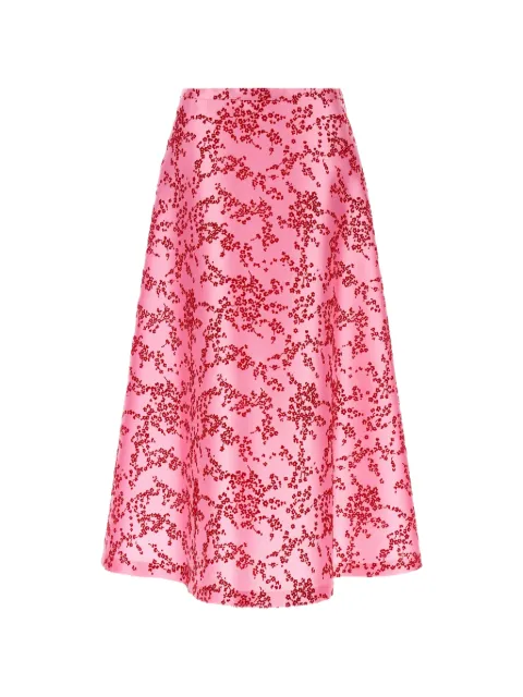 Alberta Ferretti falda midi con estampado floral