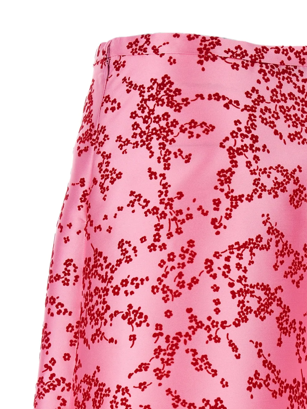 Alberta Ferretti Mikado midi-rok met bloemenprint Roze