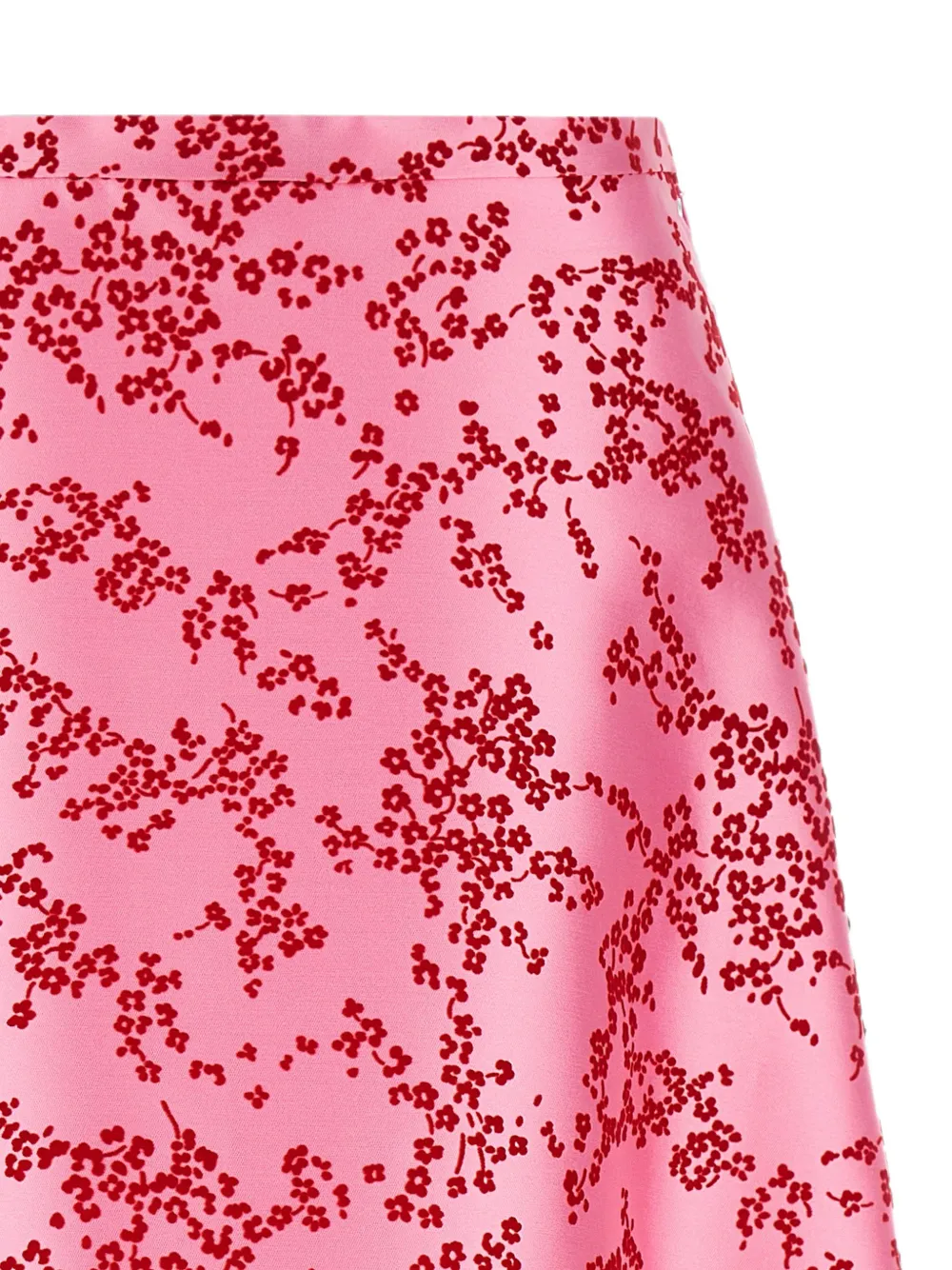 Alberta Ferretti Mikado midi-rok met bloemenprint Roze