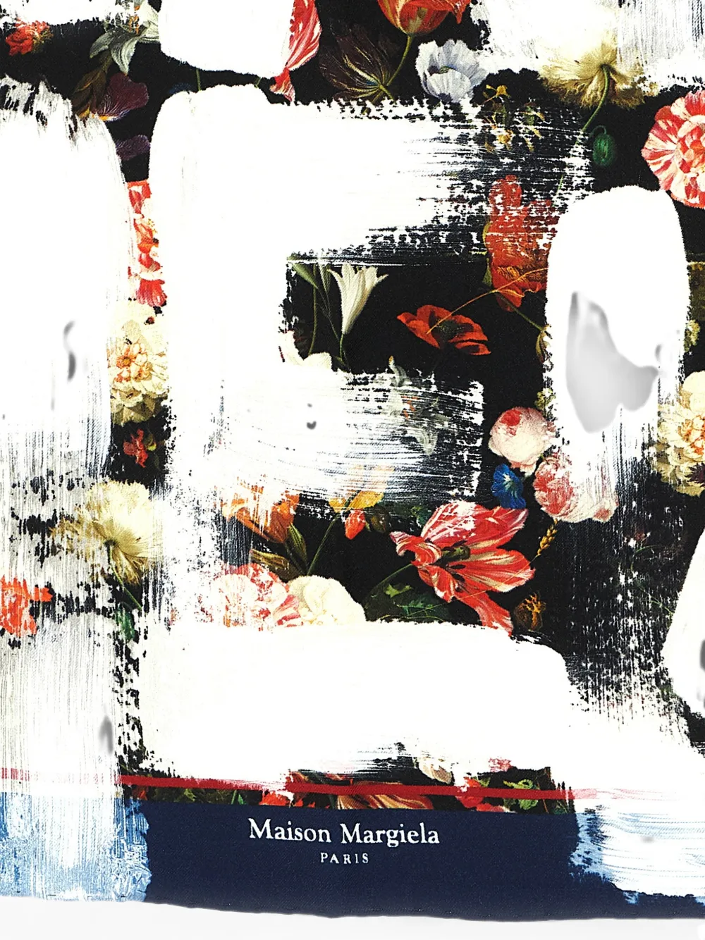 Maison Margiela Sjaal met bloemenprint Zwart