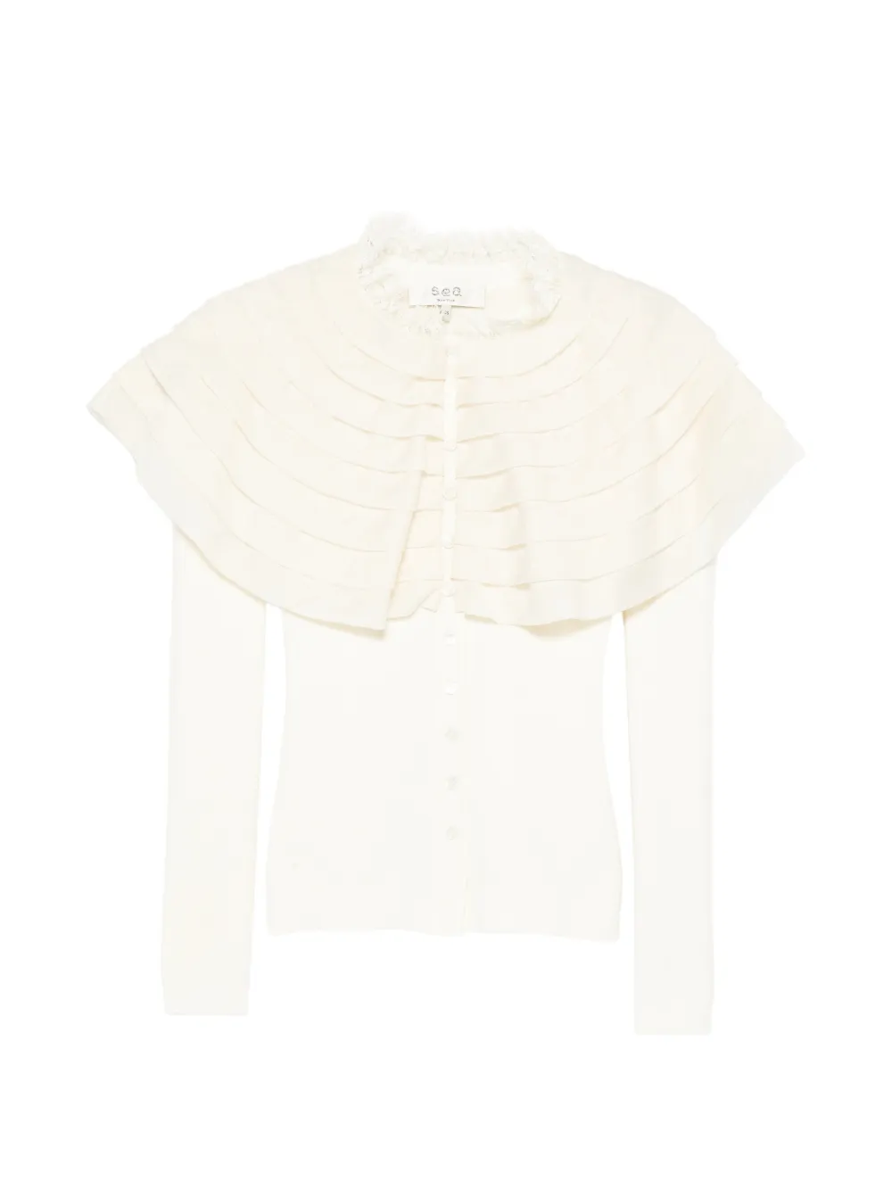 Sea Wanda lace-trimmed cardigan - Toni neutri