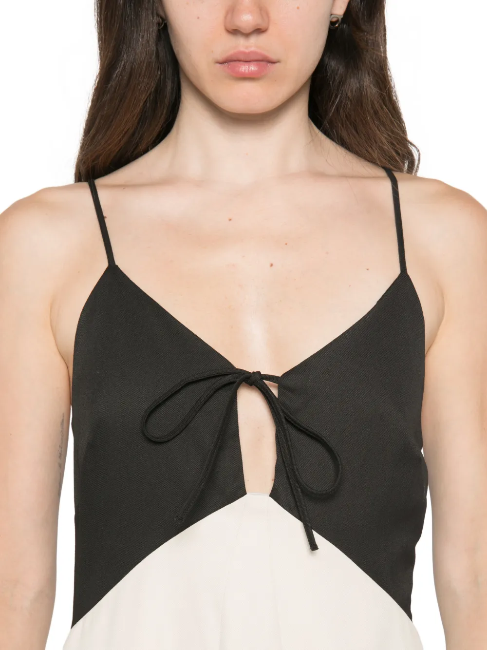 Sea Angelina midi-jurk met V-hals Beige