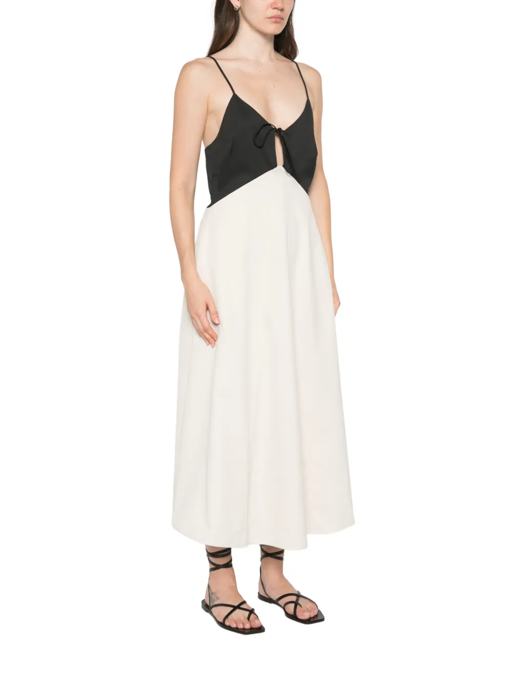 Sea Angelina midi-jurk met V-hals Beige