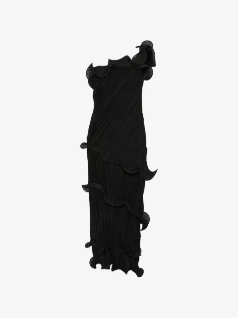 Cult Gaia robe plissée mi-longue à une épaule