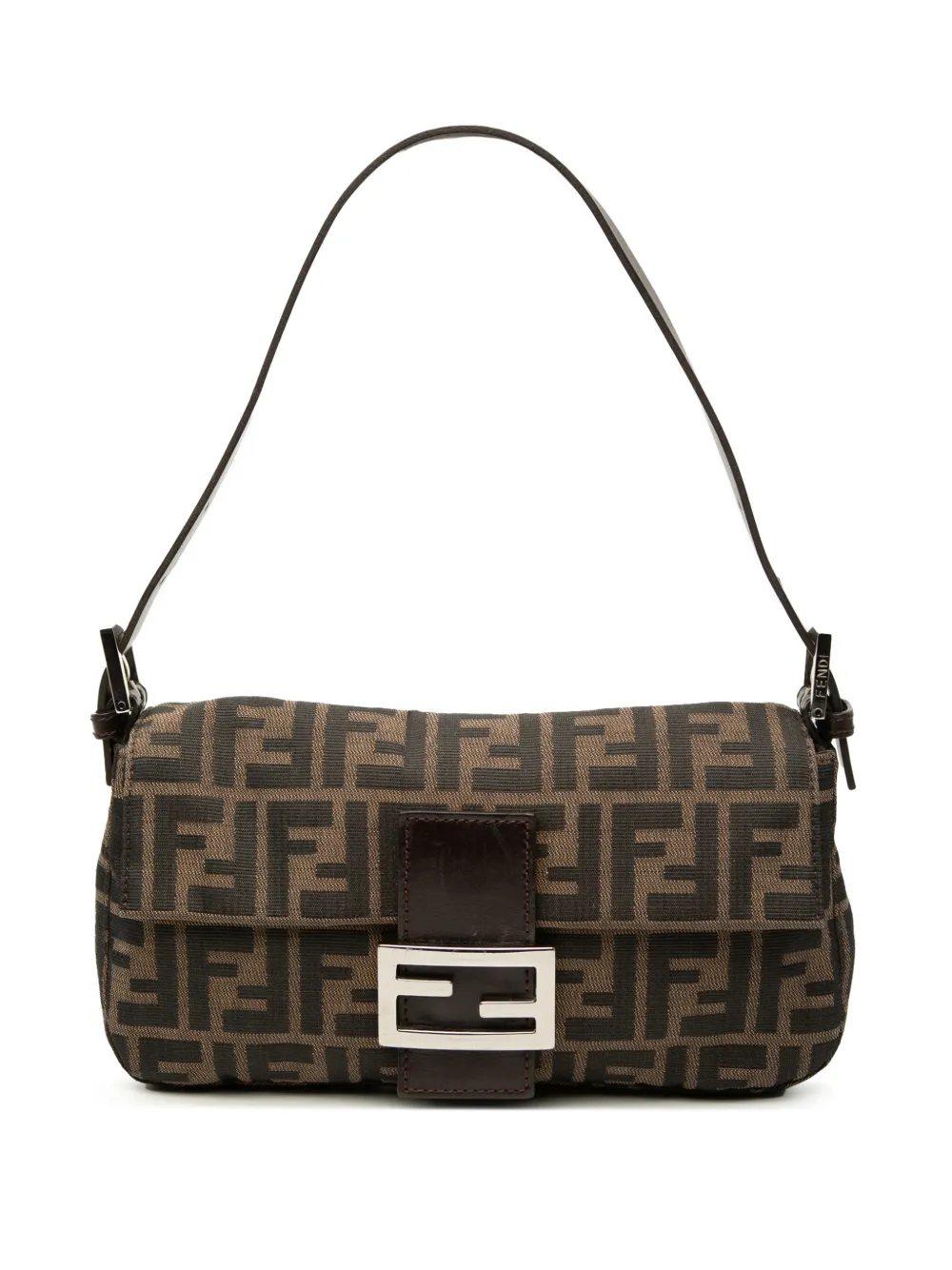 Fendi Pre-Owned 20th Century Zucca Canvas Baguette shoulder bag - Marrone