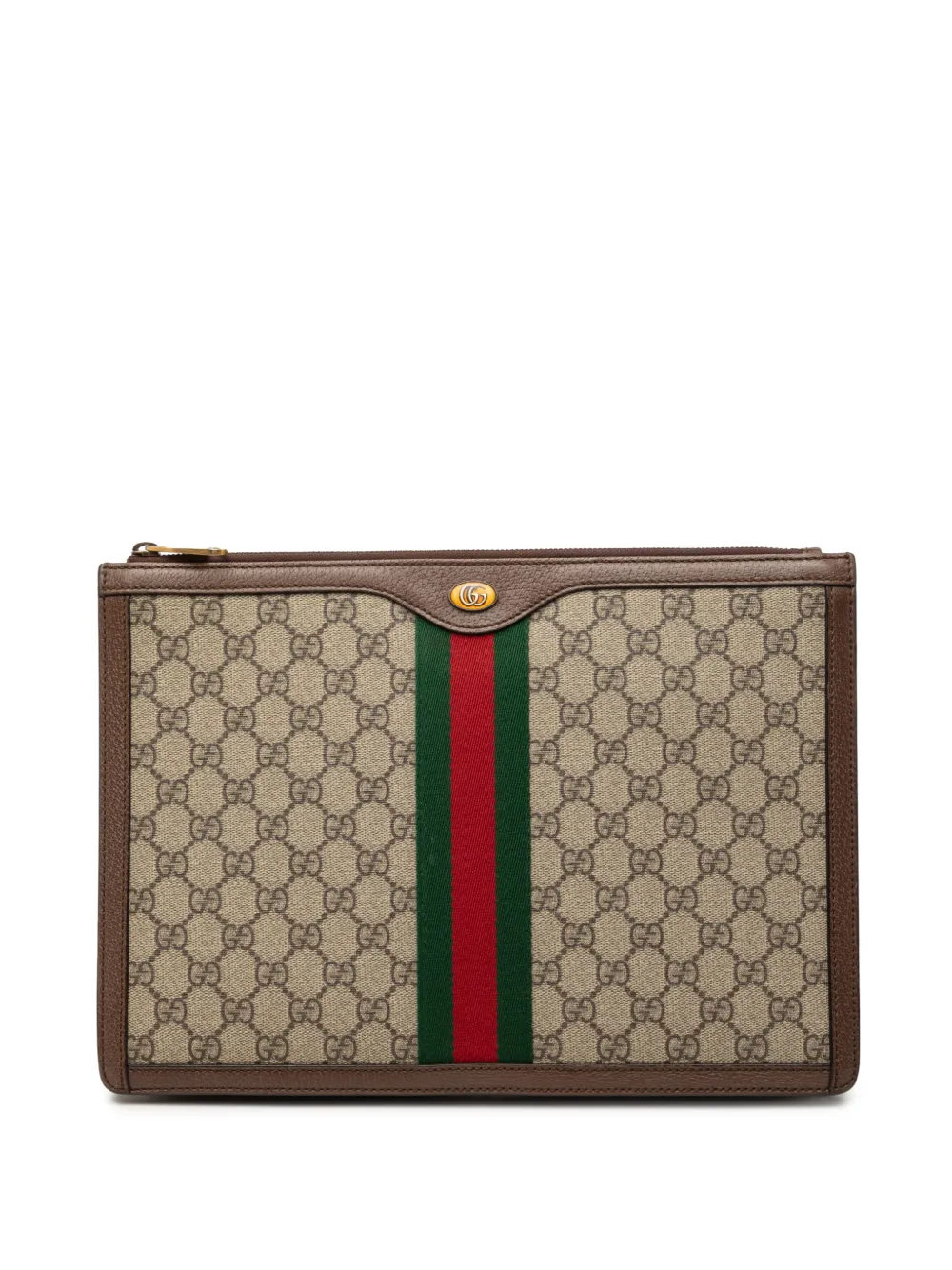 Gucci Pre-Owned 2016-2026 GG Supreme Web Ophidia clutch bag - Toni neutri