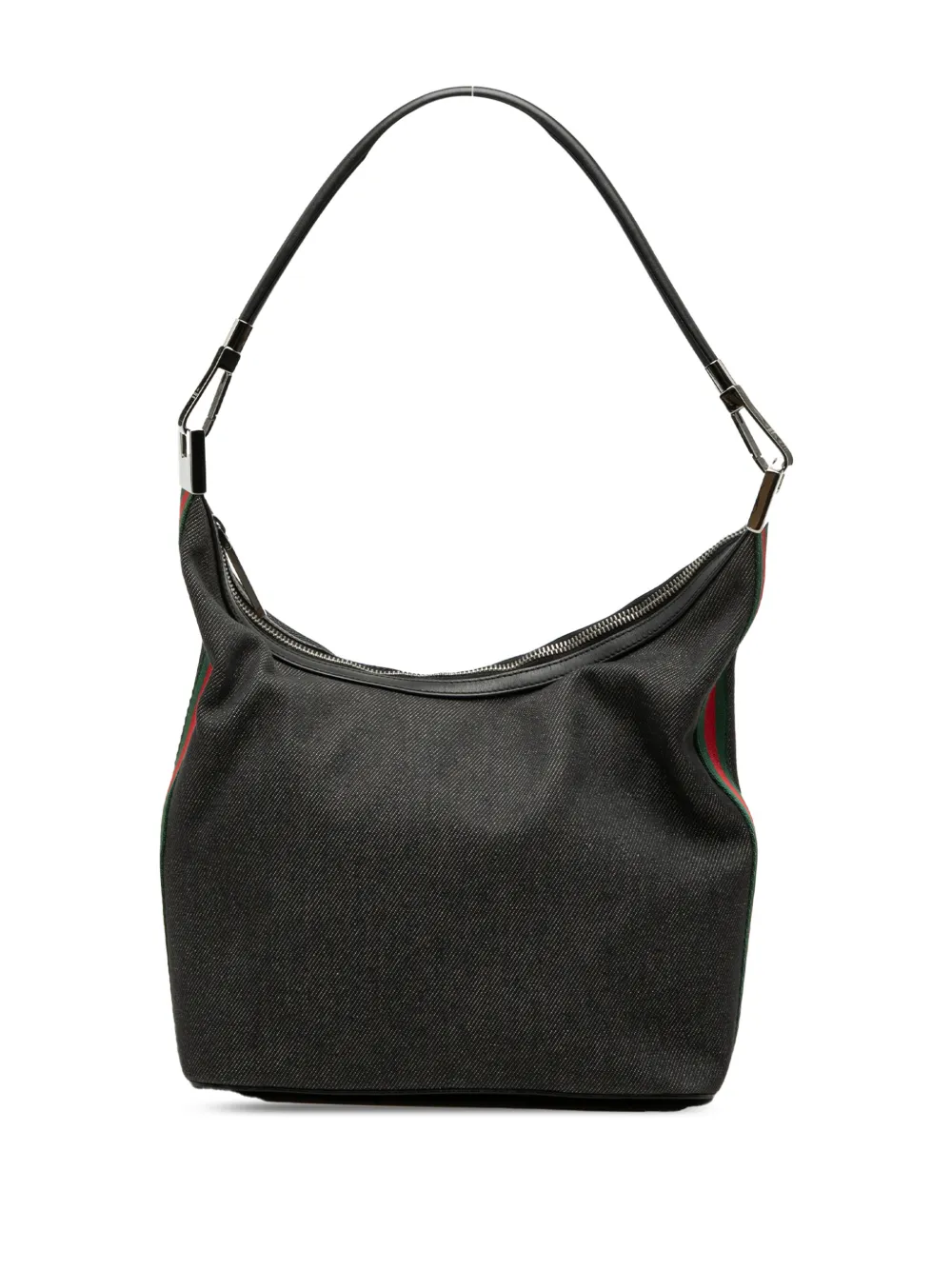 Gucci Pre-Owned 2000-2015 Denim Web shoulder bag - Grigio