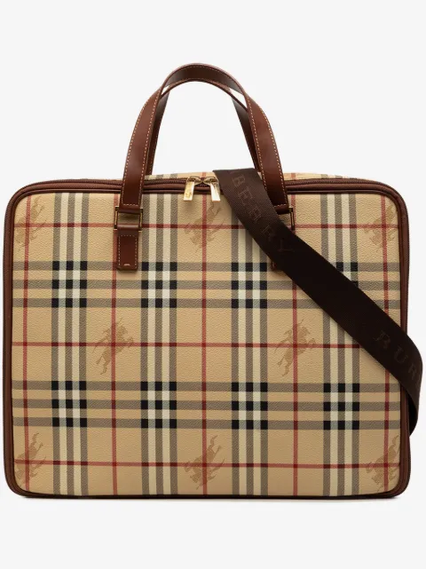 Burberry Pre-Owned 2000-2017 Haymarket Check Coated Canvas business bag