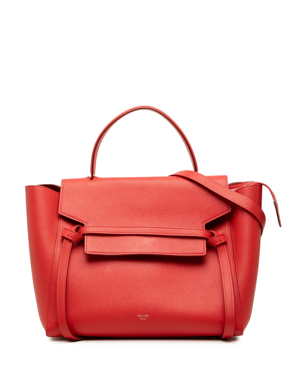 Celine Pre-Owned 2017 Mini Grained Calfskin Belt Bag satchel - Rosso