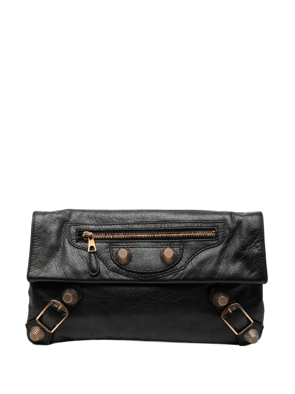 Balenciaga Pre-Owned 2007-2010 Lambskin Motocross Giant 21 Envelope clutch bag - Nero